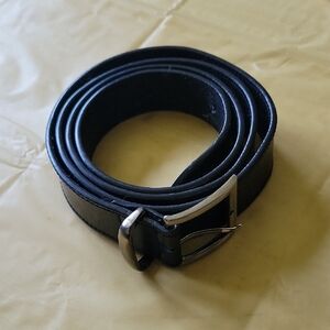 Men's 52" Black Leather Belt